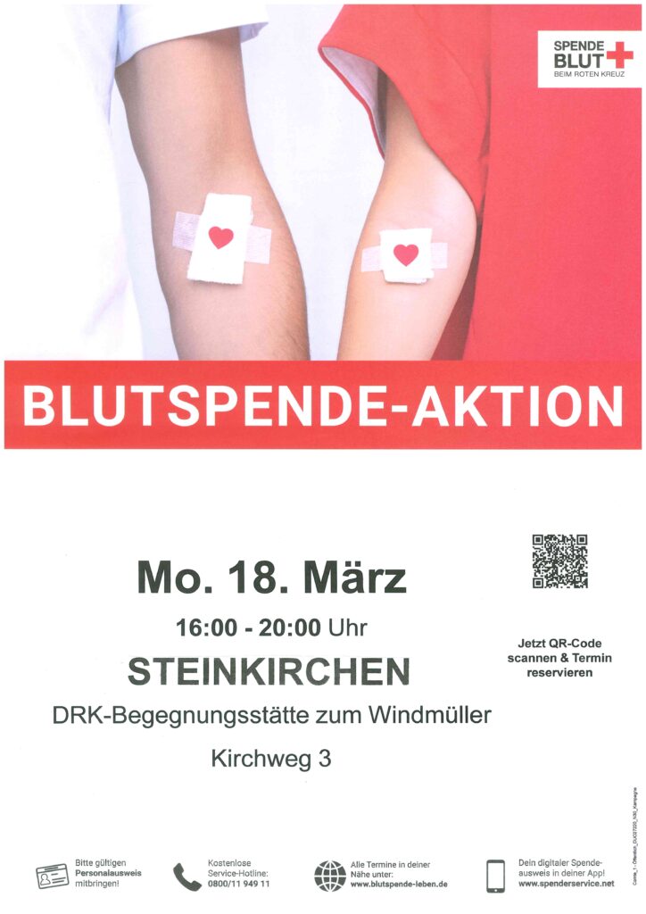Blutspende-Aktion DRK-Ortsverein Steinkirchen